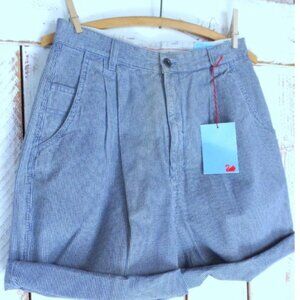 Vintage pin striped cotton shorts